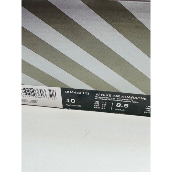 10 Women’s Nike Air Huarache DH4439 101 running shoes White Neon Magenta - Picture 9 of 9